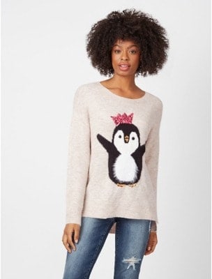 some of the best christmas jumpers to get you in the festive sprit george sequin penguin jumper