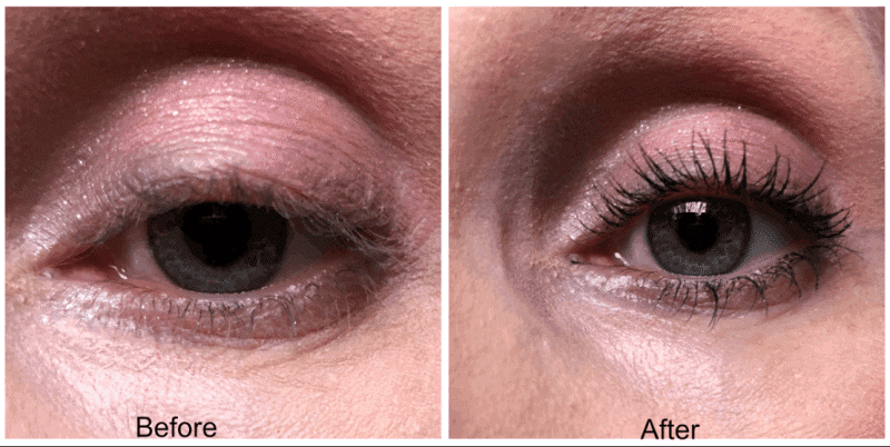 maybelline total temptation mascara before and after