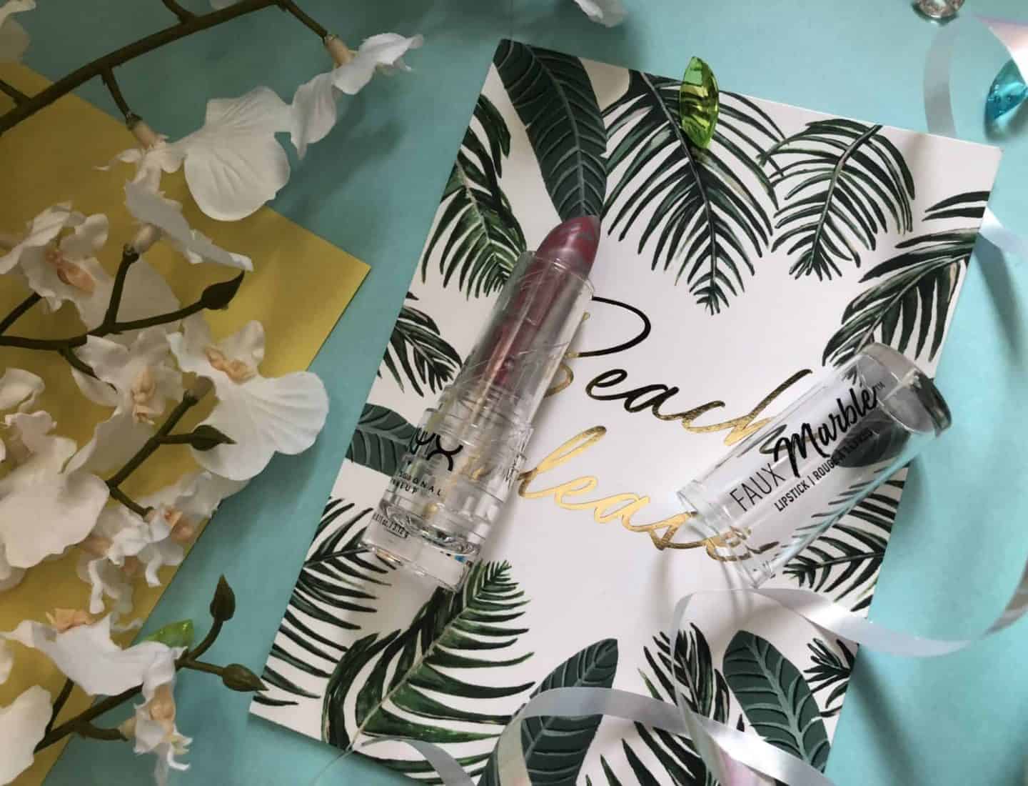 nyx faux marble lipstick in primrose review