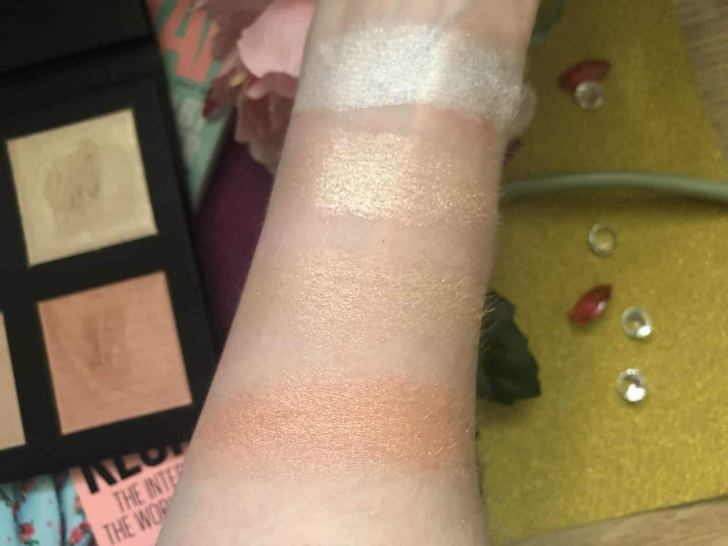 the budget beauty makeup highlighter palette that's suitable for any occasion highlighter swatches