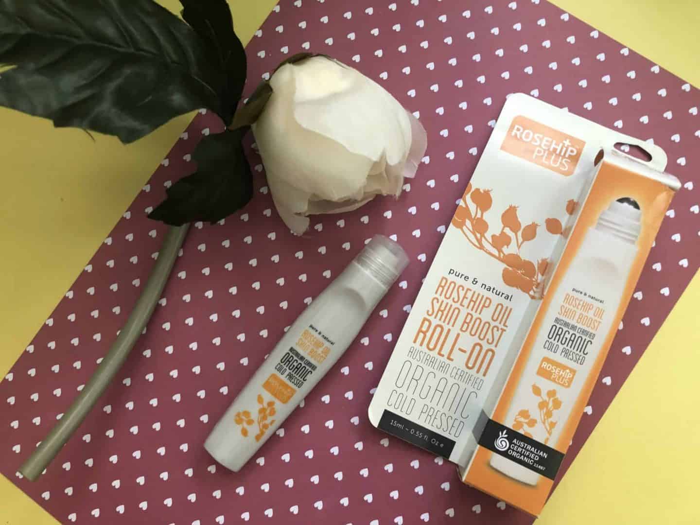 Revitalise your skin with the rosehip oil infused skincare range Rosehip Plus roll on
