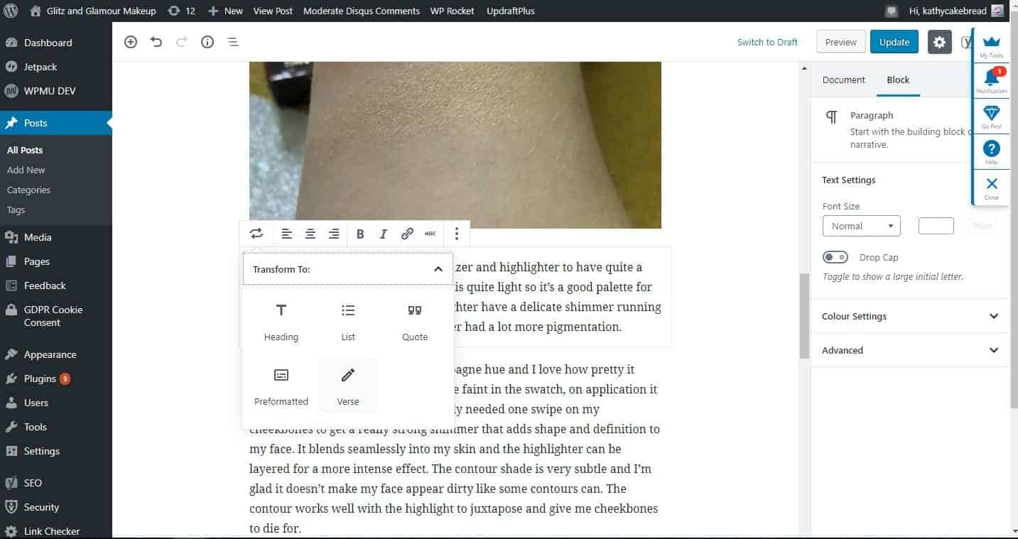 how to use wordpress block editor 2