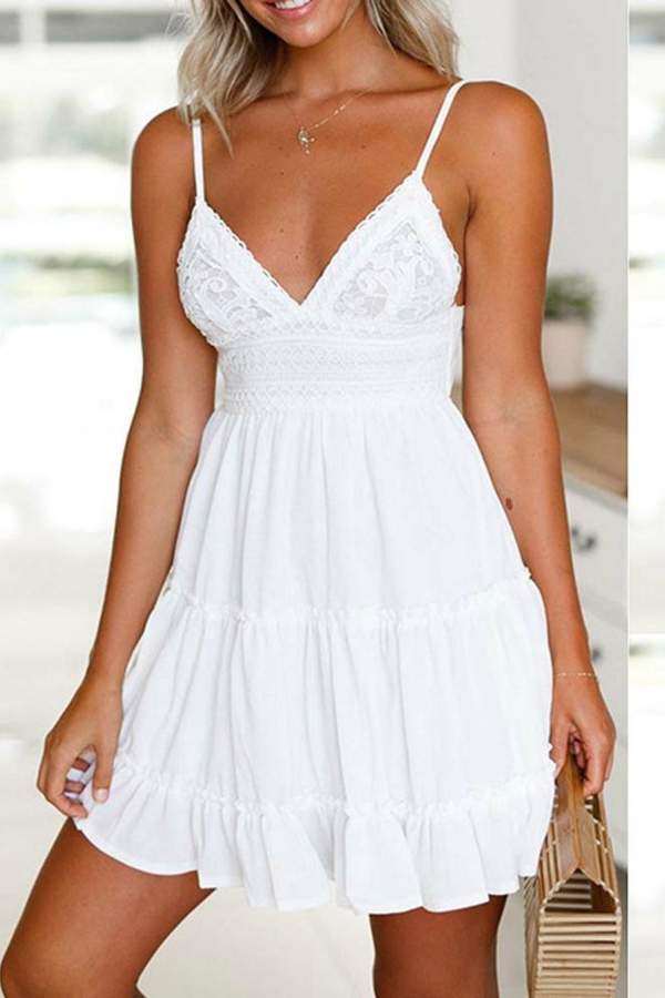 factory white dress