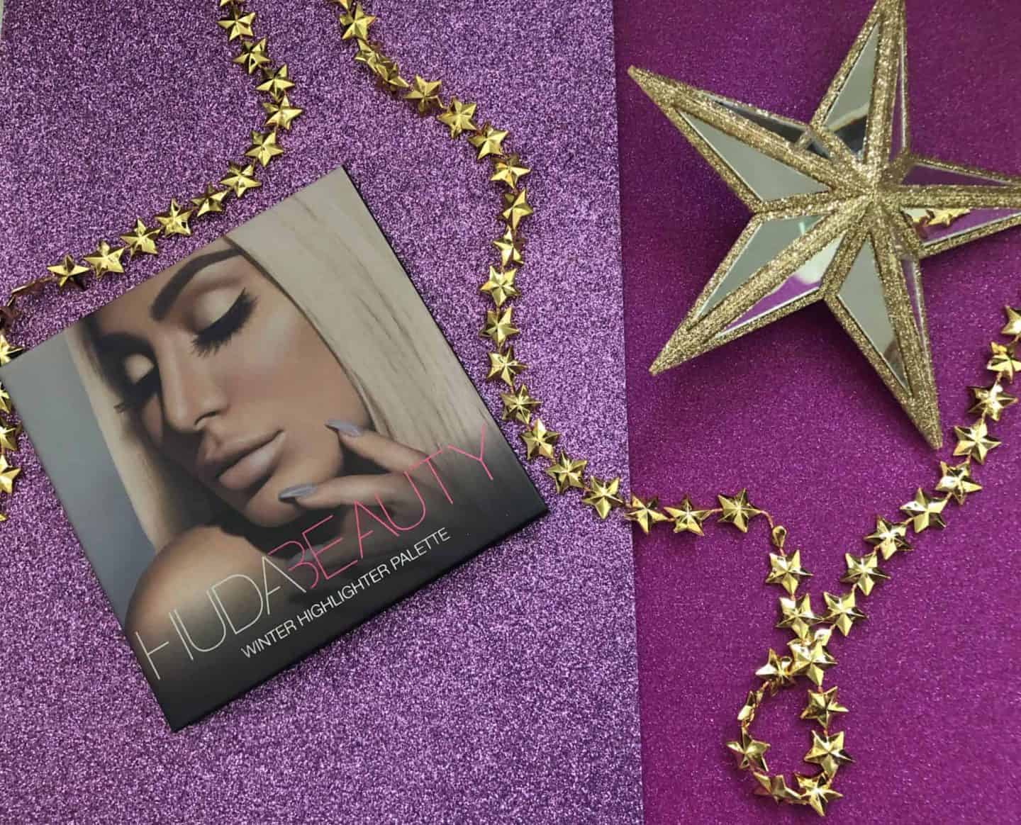 win the huda beauty winter highlighter palette
