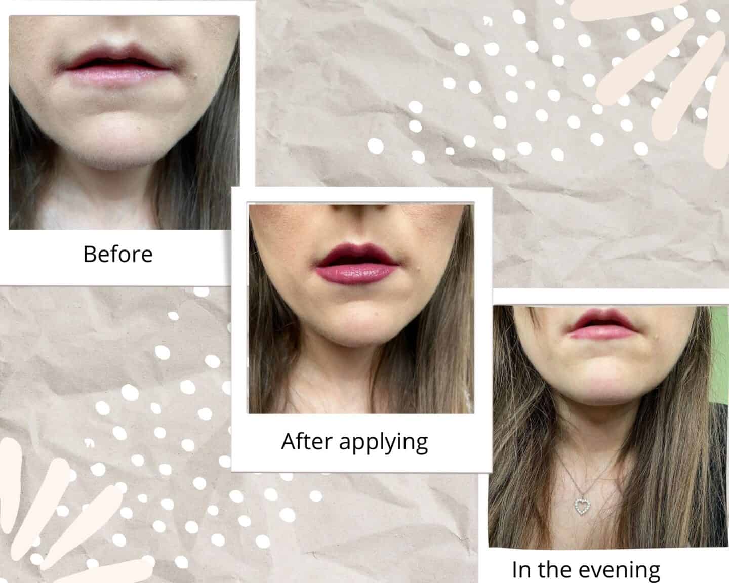 before and after maybelline super stay vinyl ink lipstick