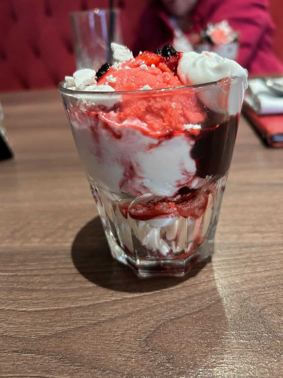 the top hat restaurant eton mess dessert