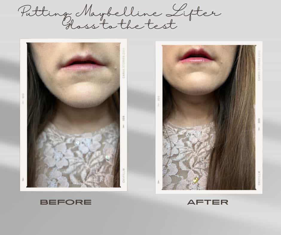 maybelline lifter gloss before and after