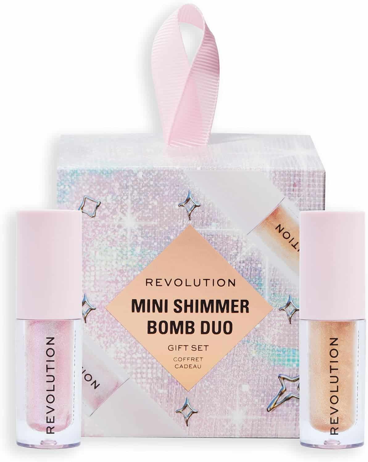 revolution mini shimmer lip bomb duo